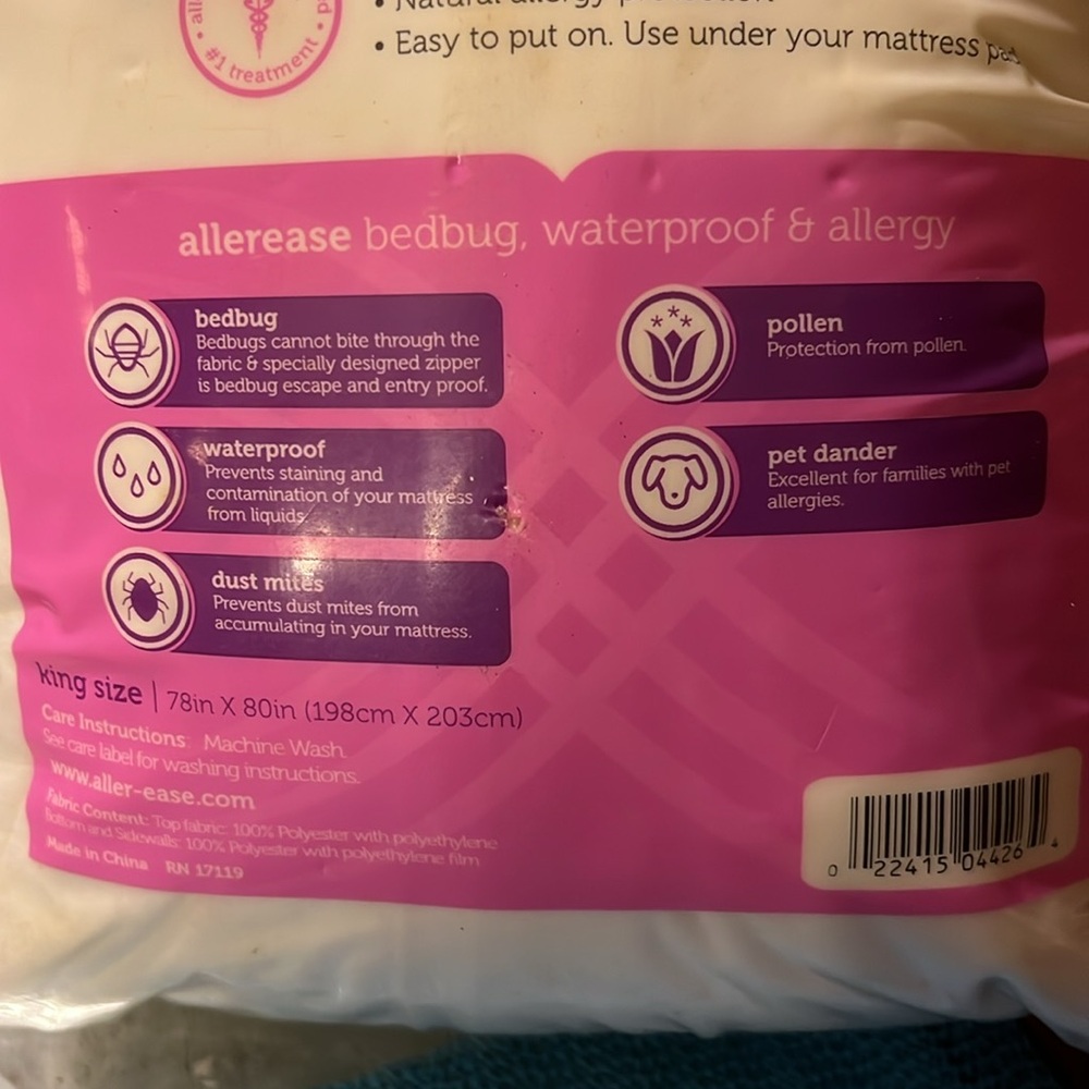 NEW ALLEREASE MATTRESS ENCASEMENT ! - Picture 7 of 8